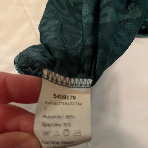 Shein Sheer Leopard Long Sleeve Blouse Size Small - Picture 5 of 5